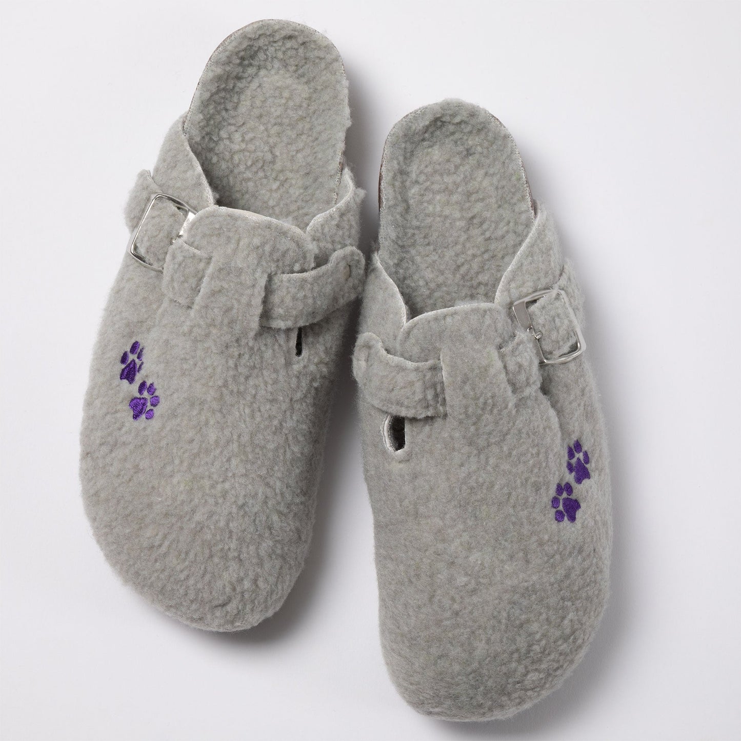 Paw Print Sherpa Clog Slippers