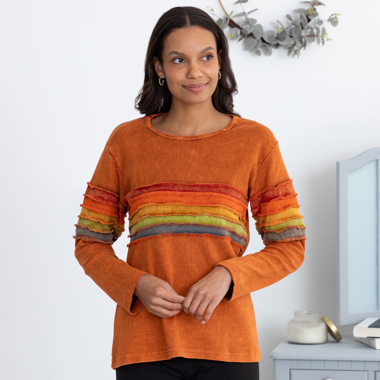 Never Ending Rainbow Long Sleeve Top | Fair Trade