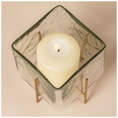 Square Glass Tea Light Holder