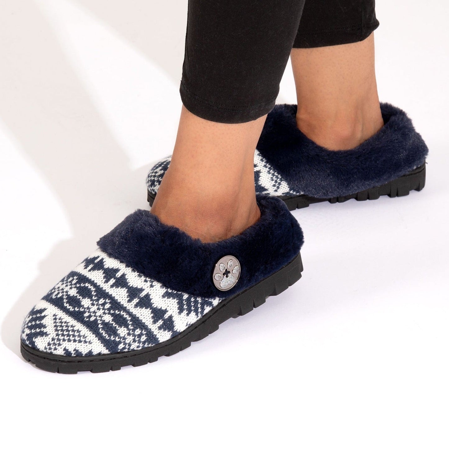 Paw Knit Clog Slippers