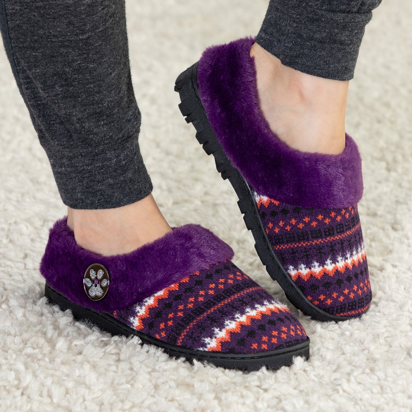 Paw Knit Clog Slippers