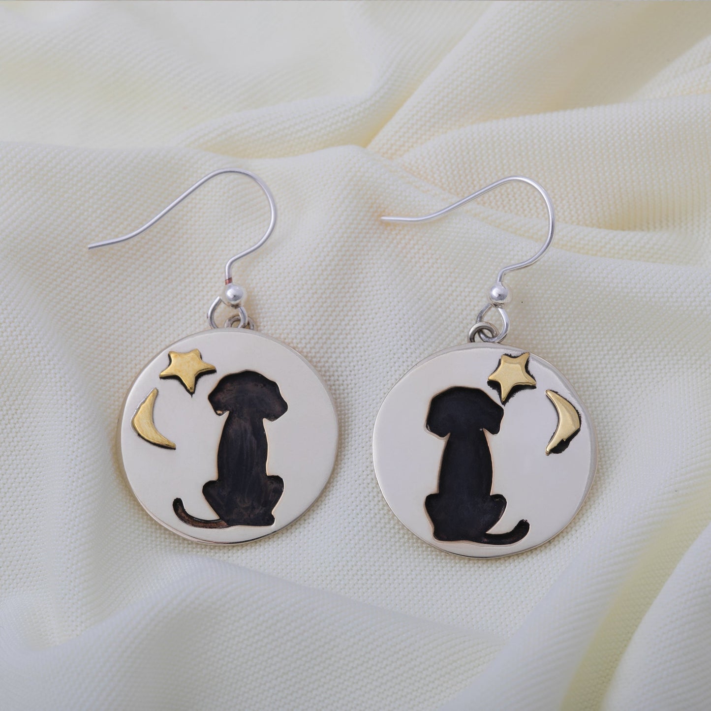 Cute Dog Moonlight Earrings