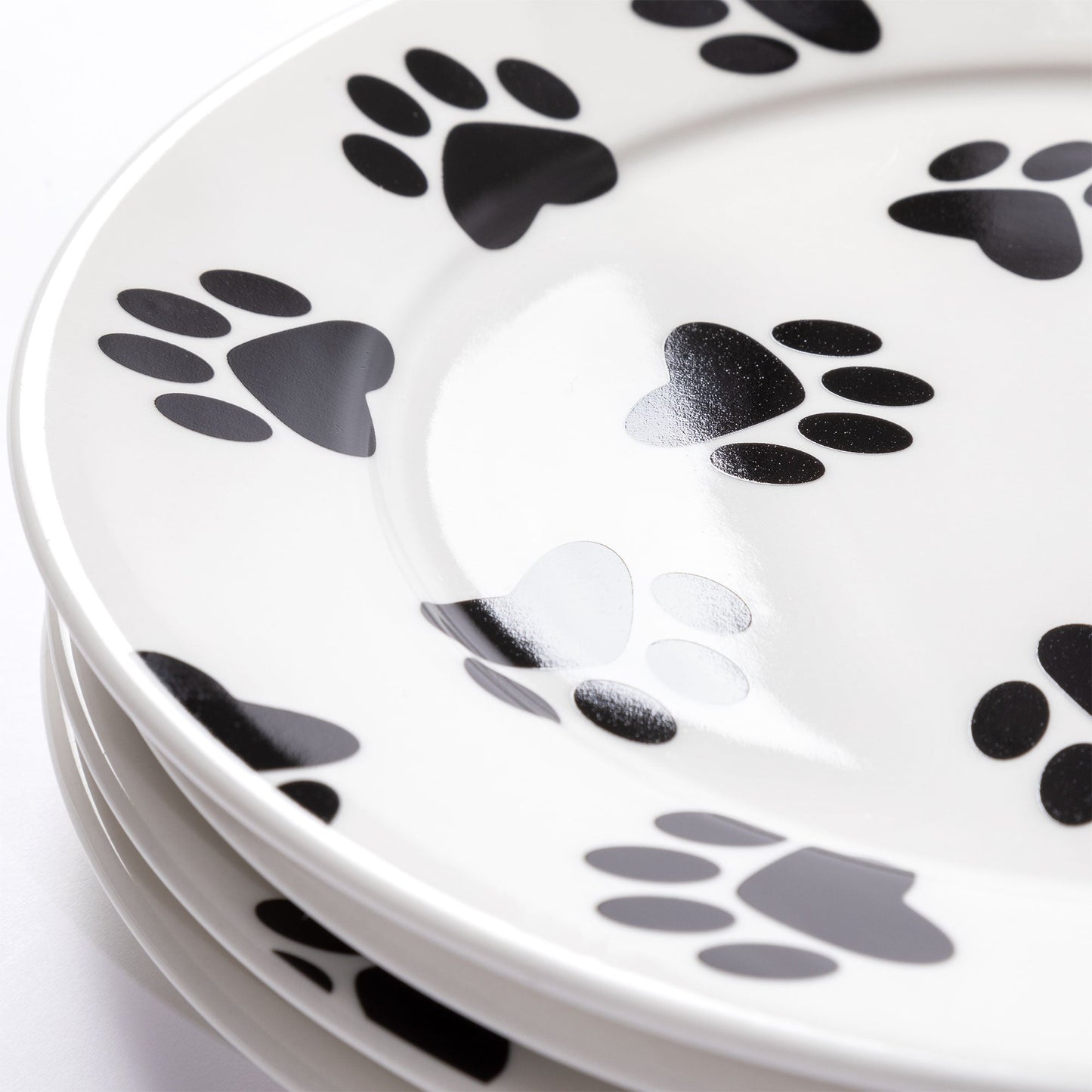 Paw Print Salad Plates - Set of 4