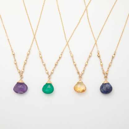 Gold Filled Necklace with Gemstone