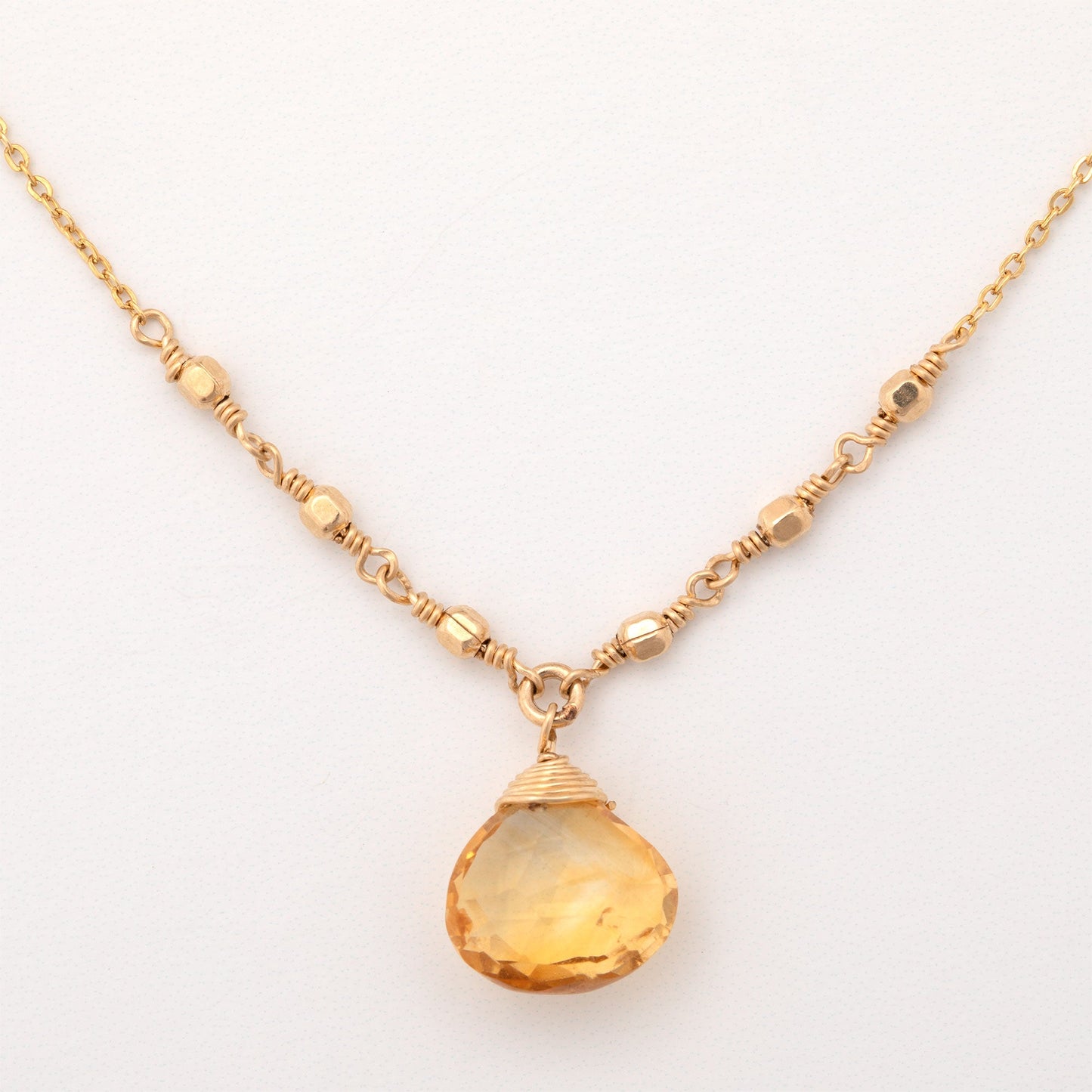 Gold Filled Necklace with Gemstone