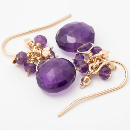 Faceted Gemstone Gold Filled Earrings