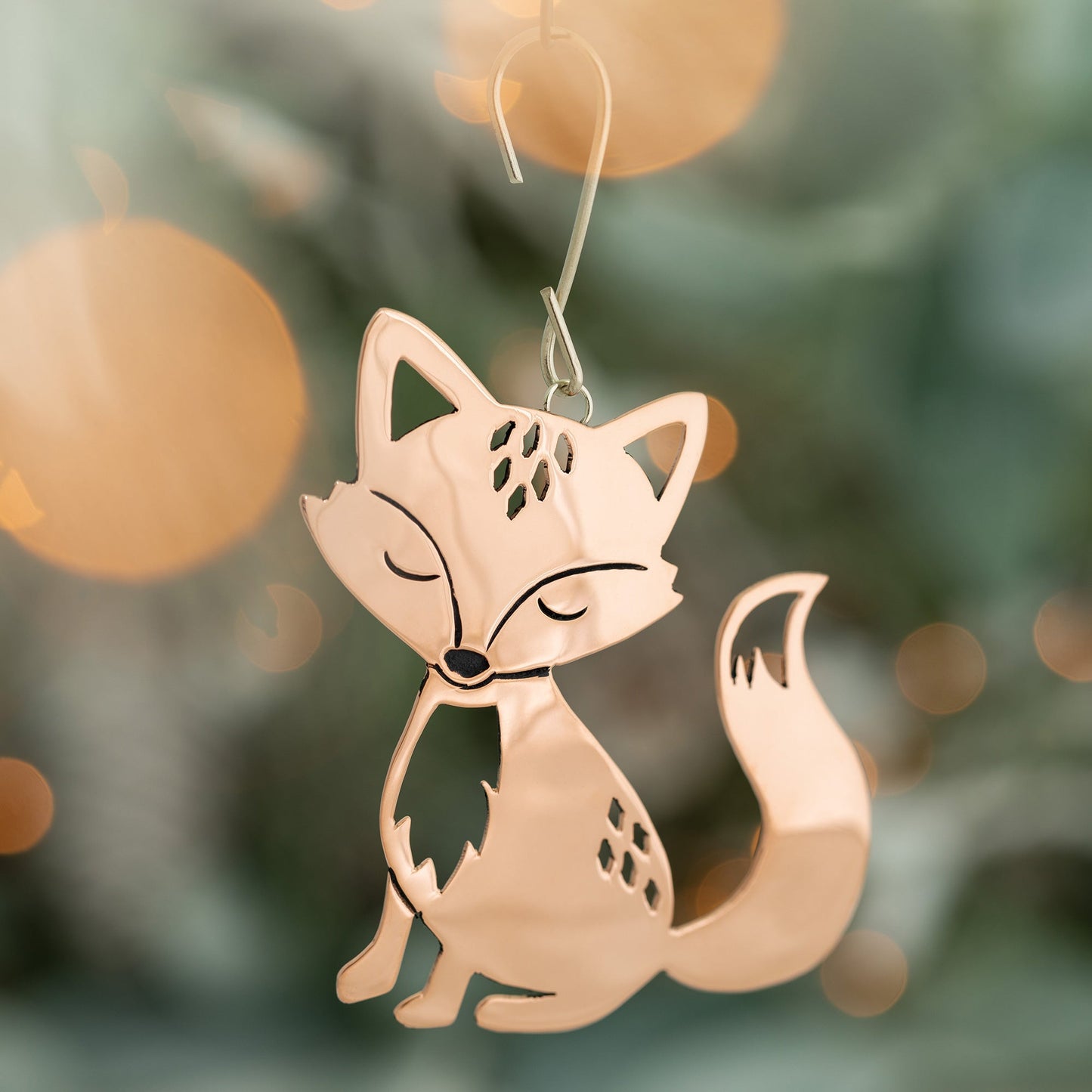 Sassy Fox Mixed Metal Ornament