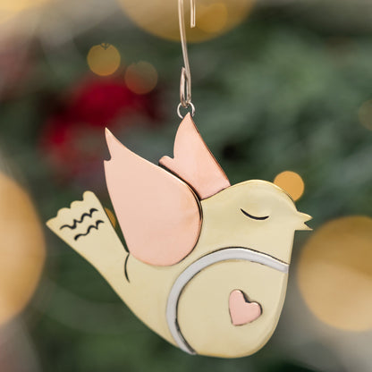 Sweet Birdy Mixed Metal Ornament