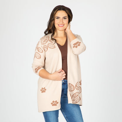 Pop of Paw Long Cardigan