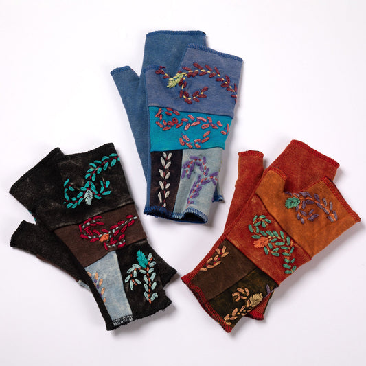 Garden of Eden Embroidered Handwarmers