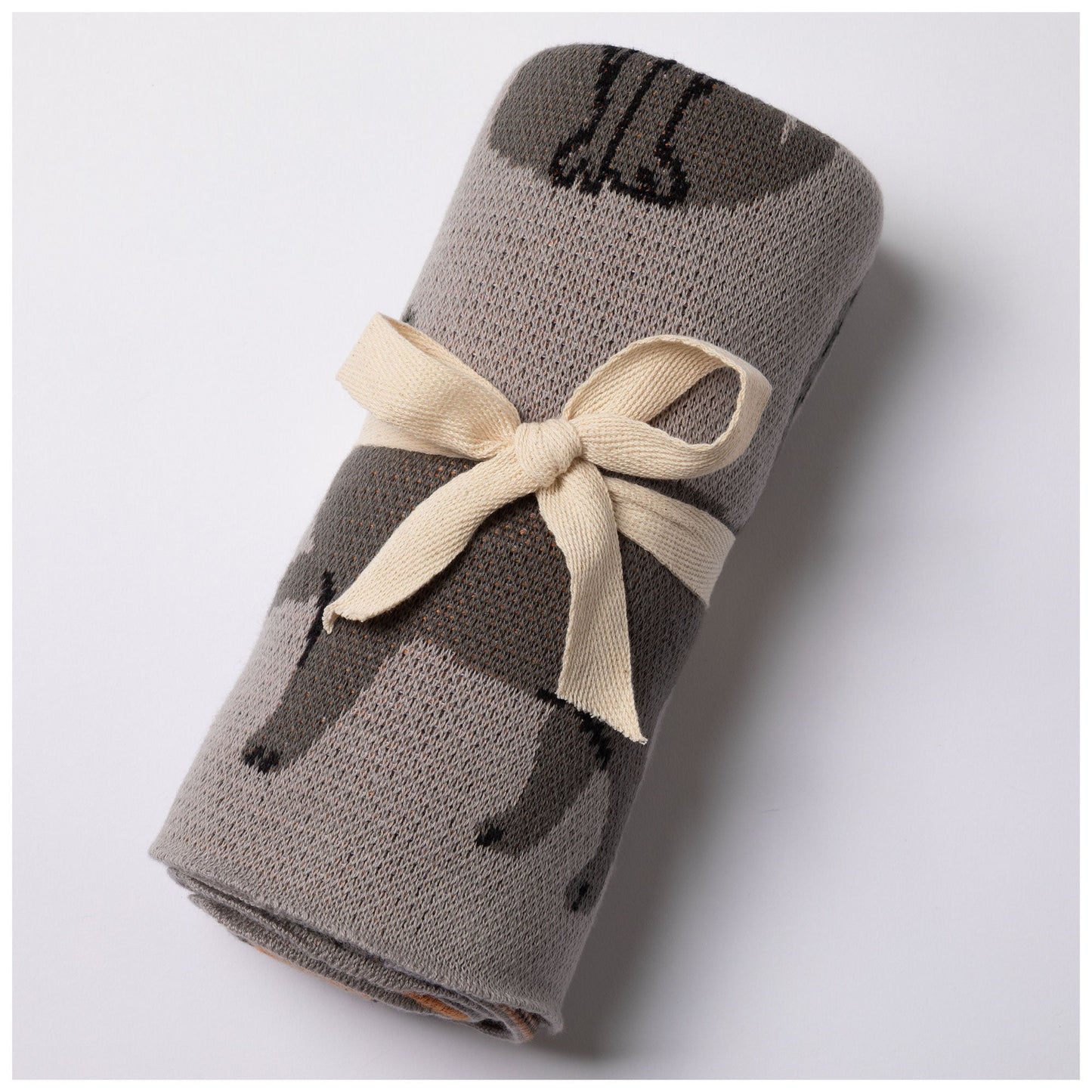 Cat Cotton Knit Throw