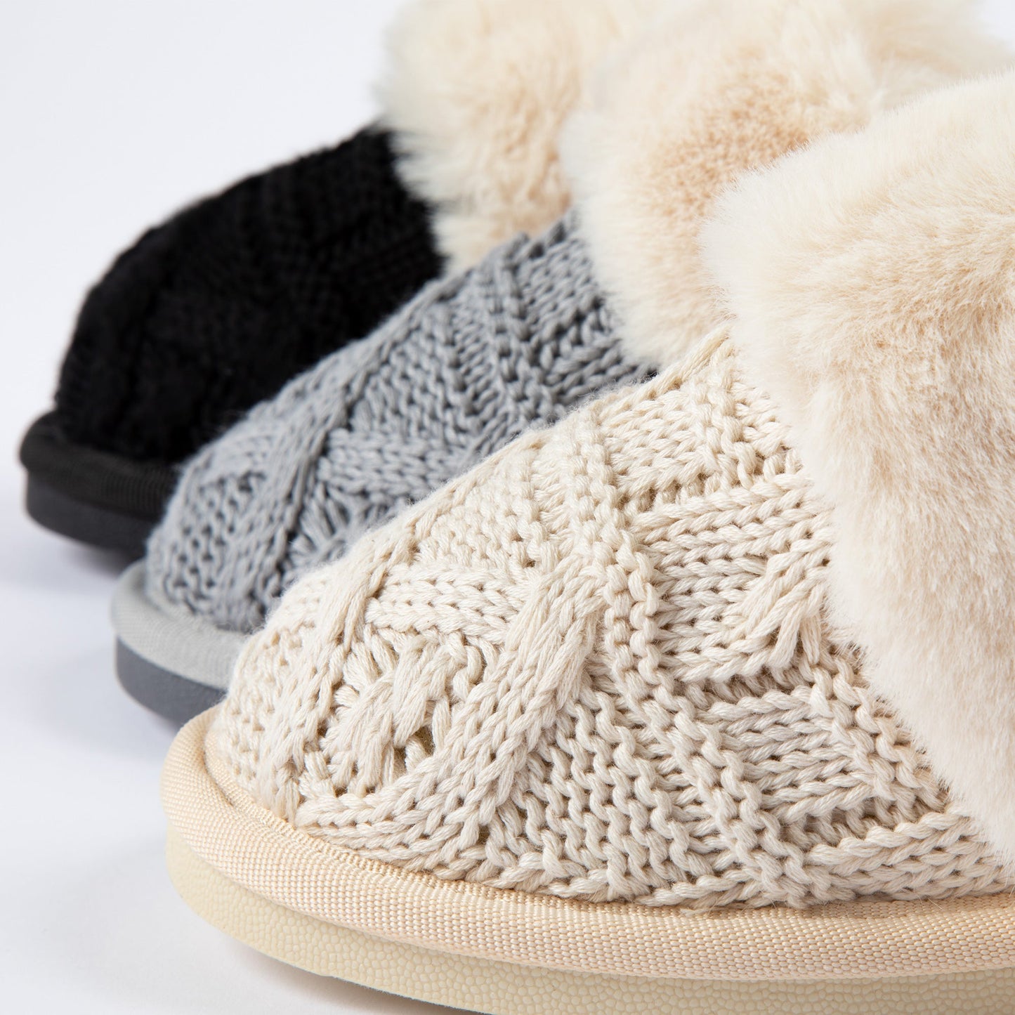 Corkys Purl Knit Scuff Slippers