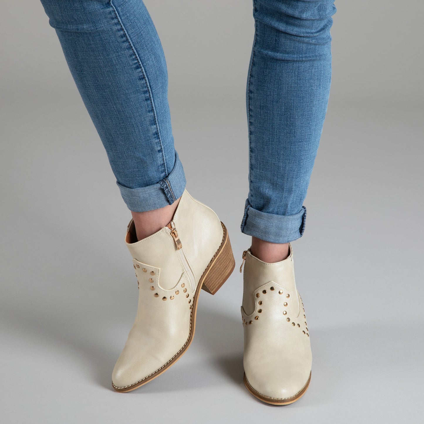 Corkys On Fleek Off White Ankle Boots