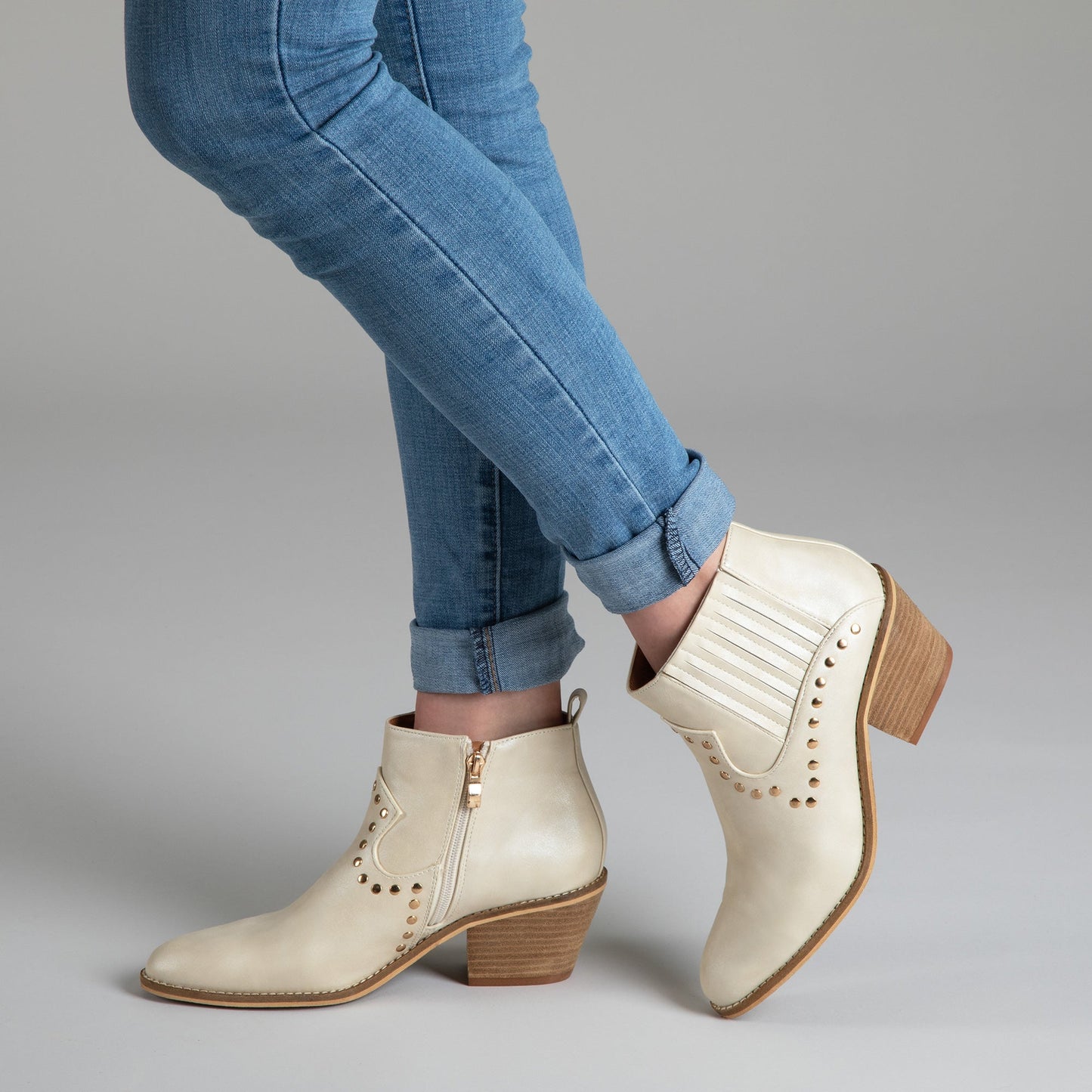 Corkys On Fleek Off White Ankle Boots