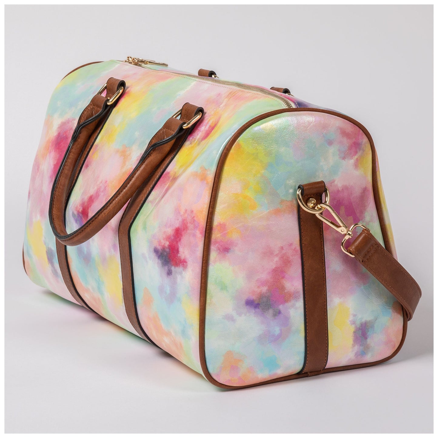 Shimmer Tie-Dye Vegan Leather Duffel Bag