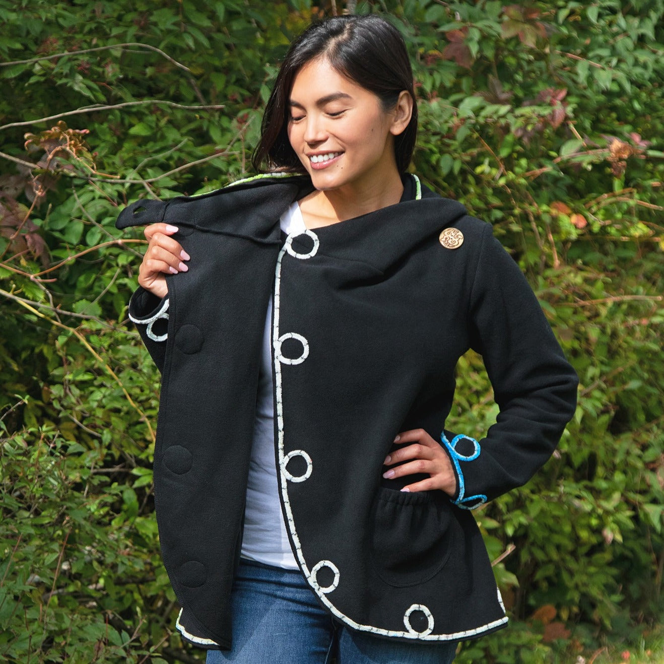 Twists and Turns Fleece Wrap Jacket