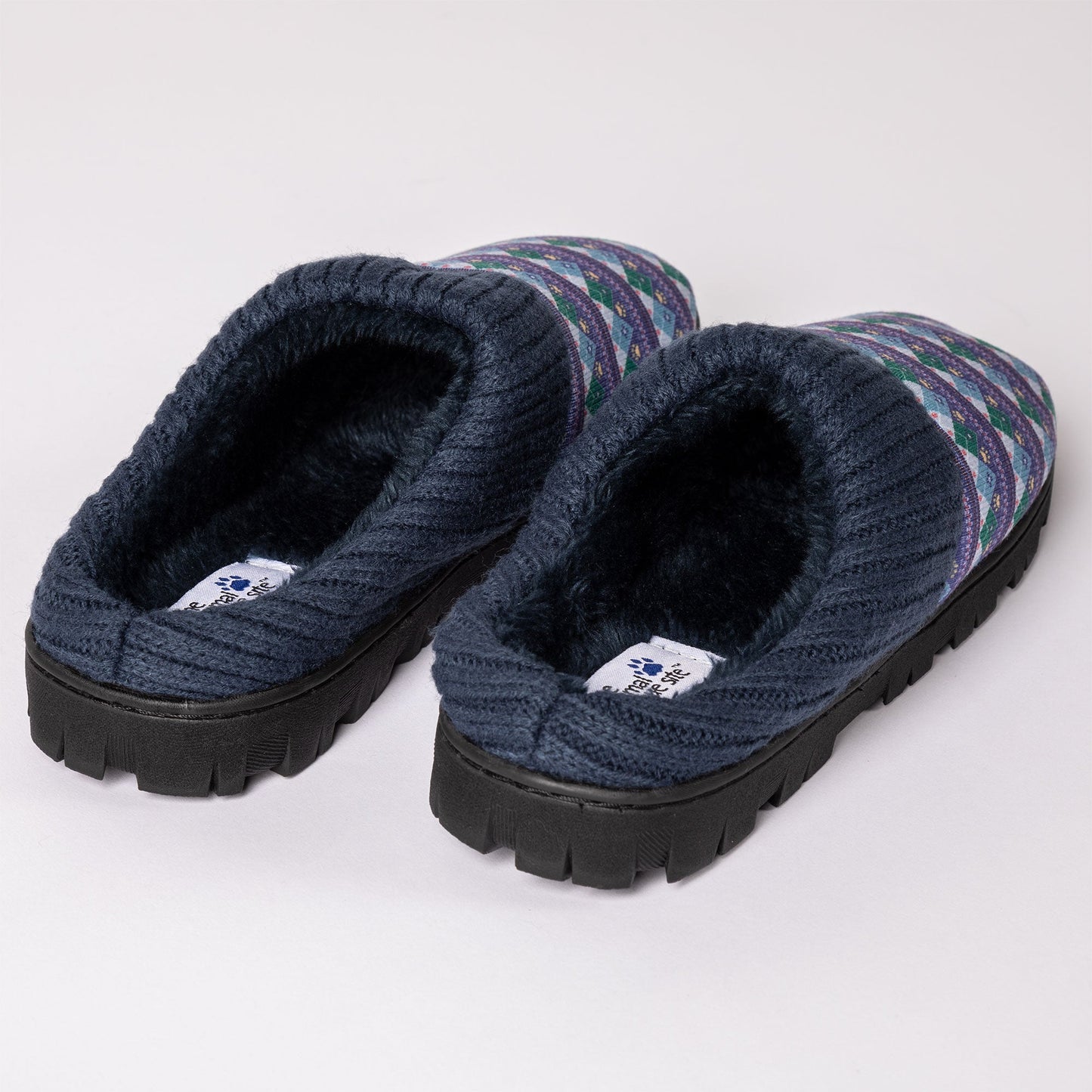 Nordic Paw Print Scuff Slippers