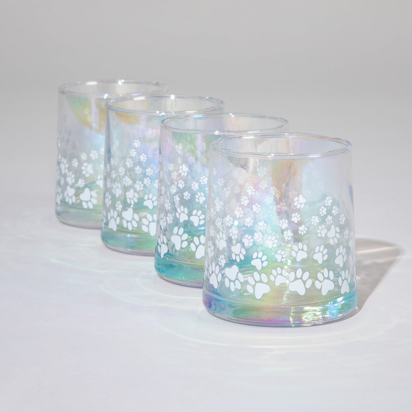 Pearl Iridescent Glass - Set of 4