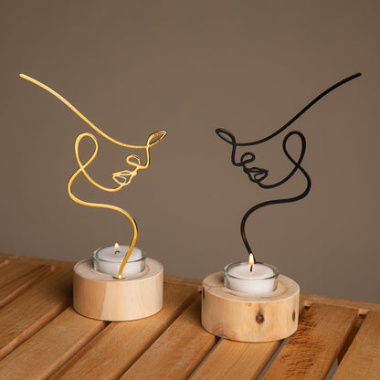 Silhouette Of Beauty Tealight Candle Holder