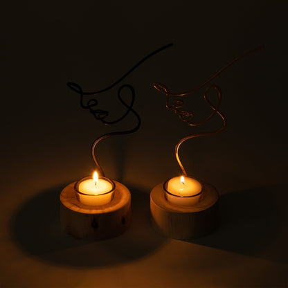 Silhouette Of Beauty Tealight Candle Holder