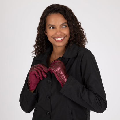 Touch Of Shine Puffer Touch Screen Gloves