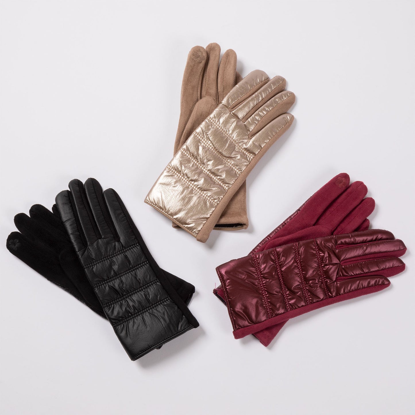 Touch Of Shine Puffer Touch Screen Gloves