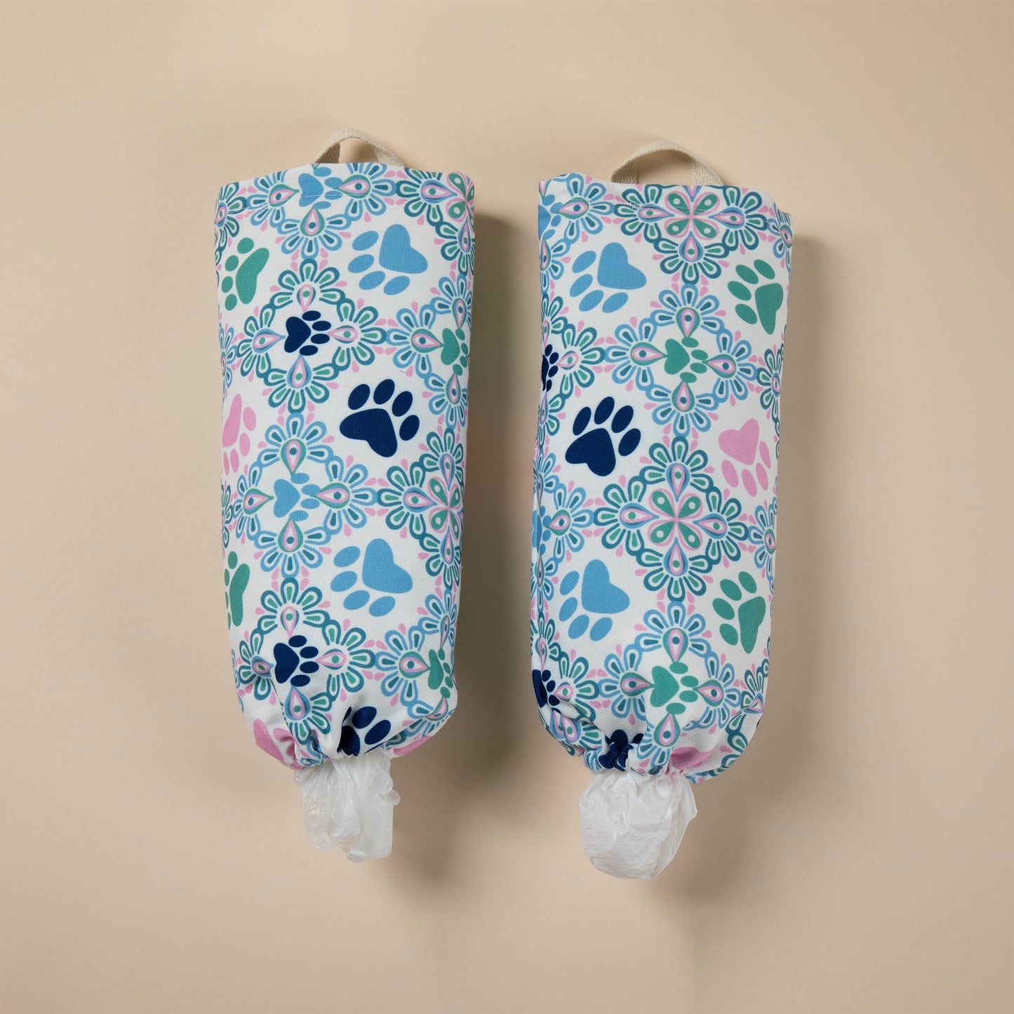 Paw Print Plastic Bag Holder - Set of 2