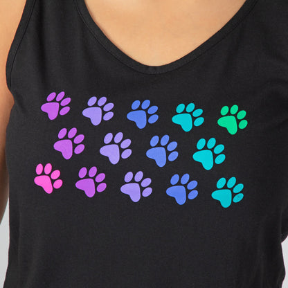 Rainbow Paw Print Tank Top