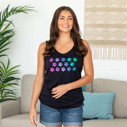 Rainbow Paw Print Tank Top