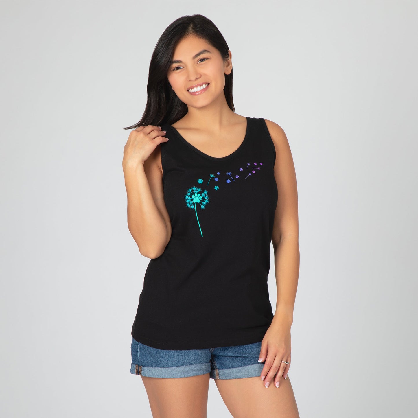 Rainbow Paw Print Tank Top