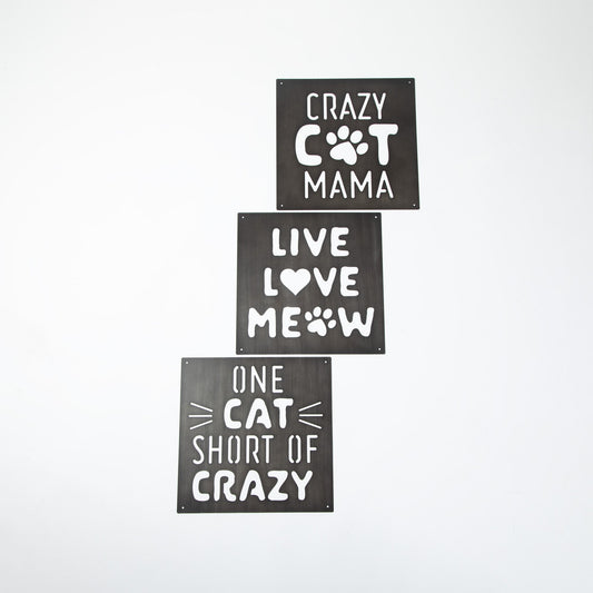 Cat Lover Outdoor Wall Decor Sign