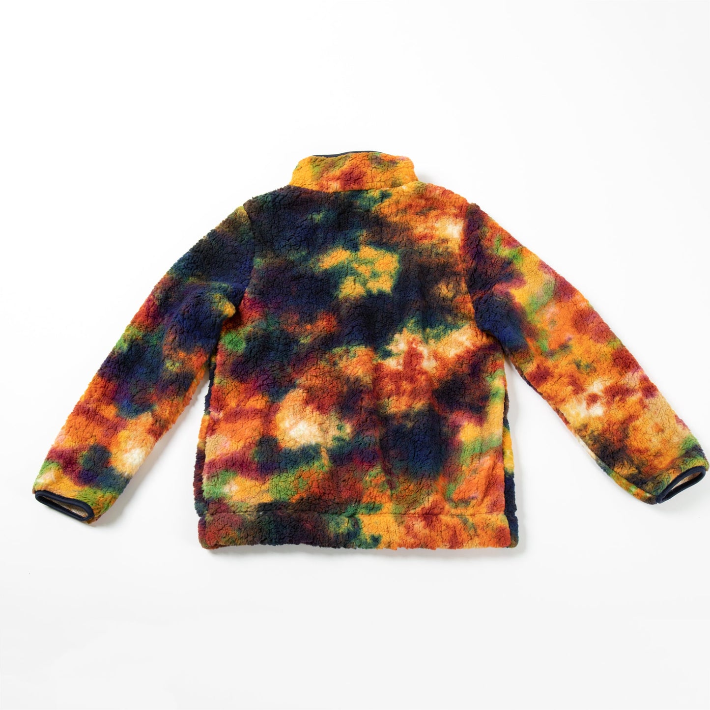 Rainbow Tie-Dye Sherpa Fleece Jacket