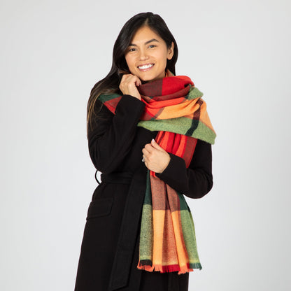 Plaid Chunky Scarf