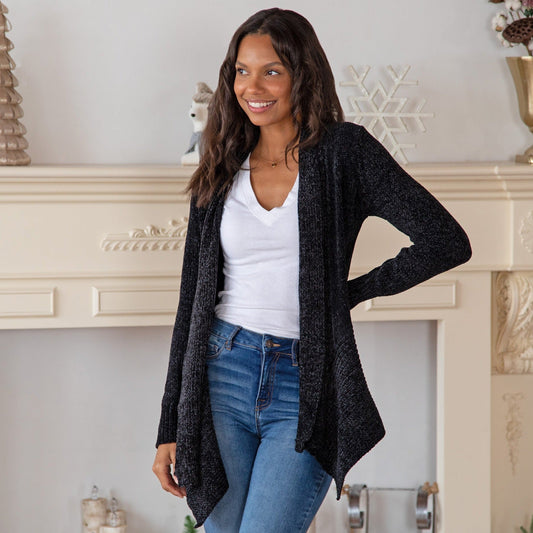 Chenille Open Cardigan