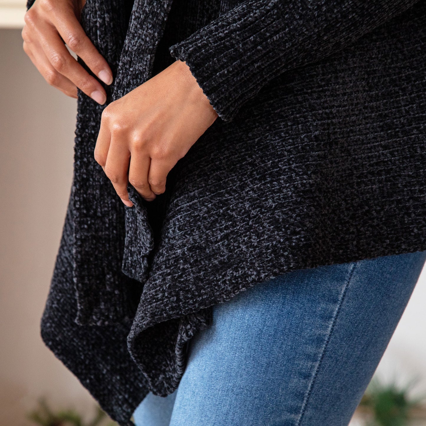 Chenille Open Cardigan