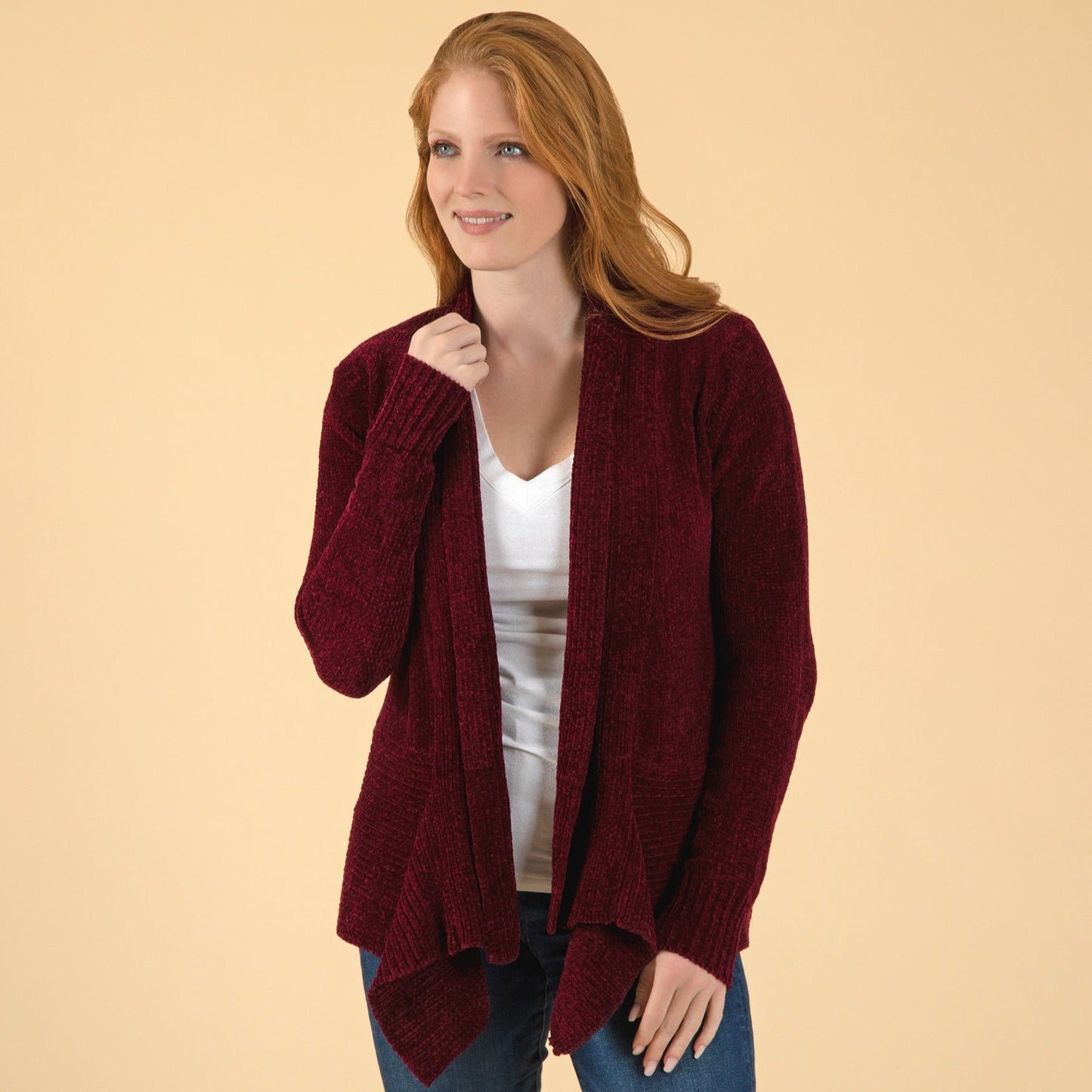 Chenille Open Cardigan