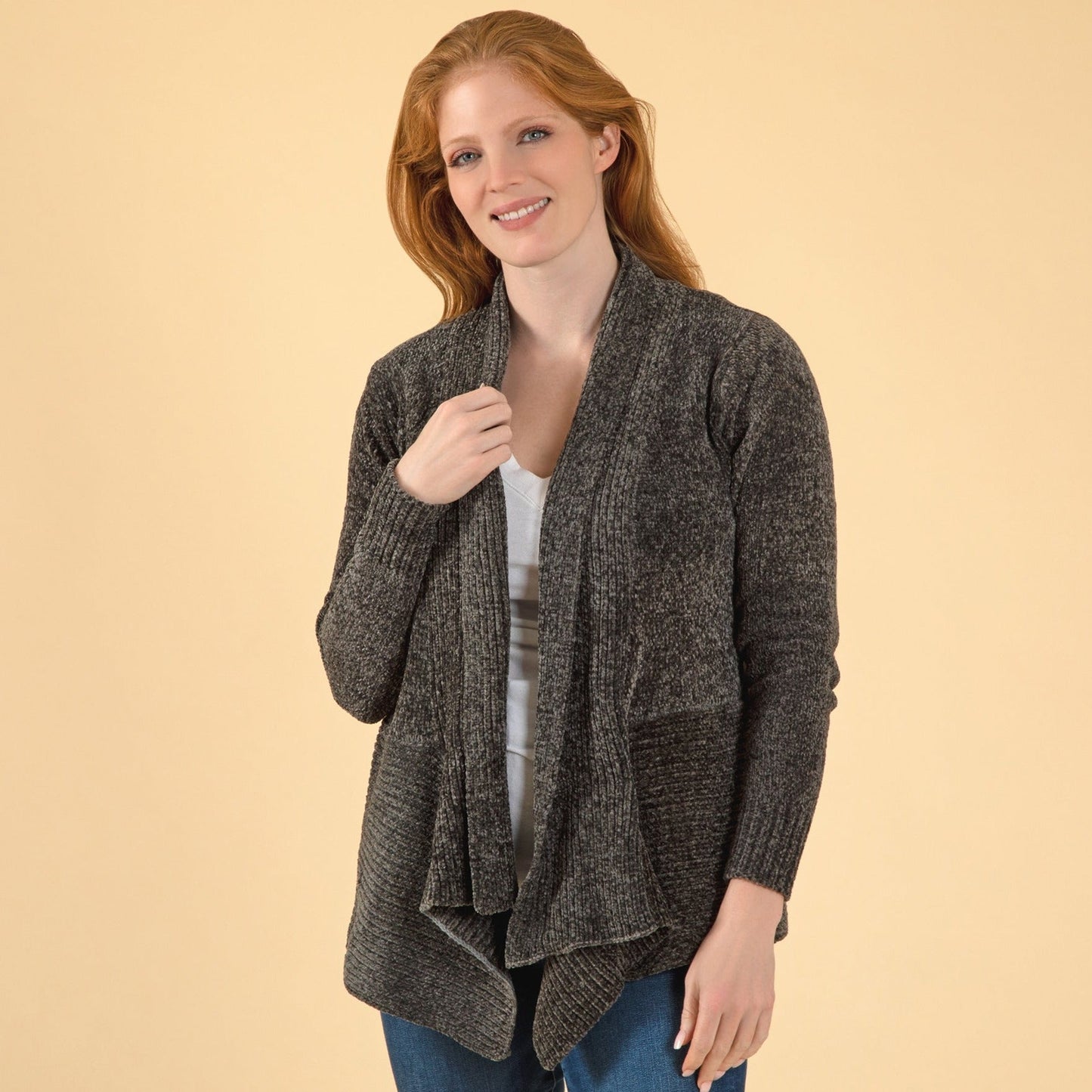 Chenille Open Cardigan