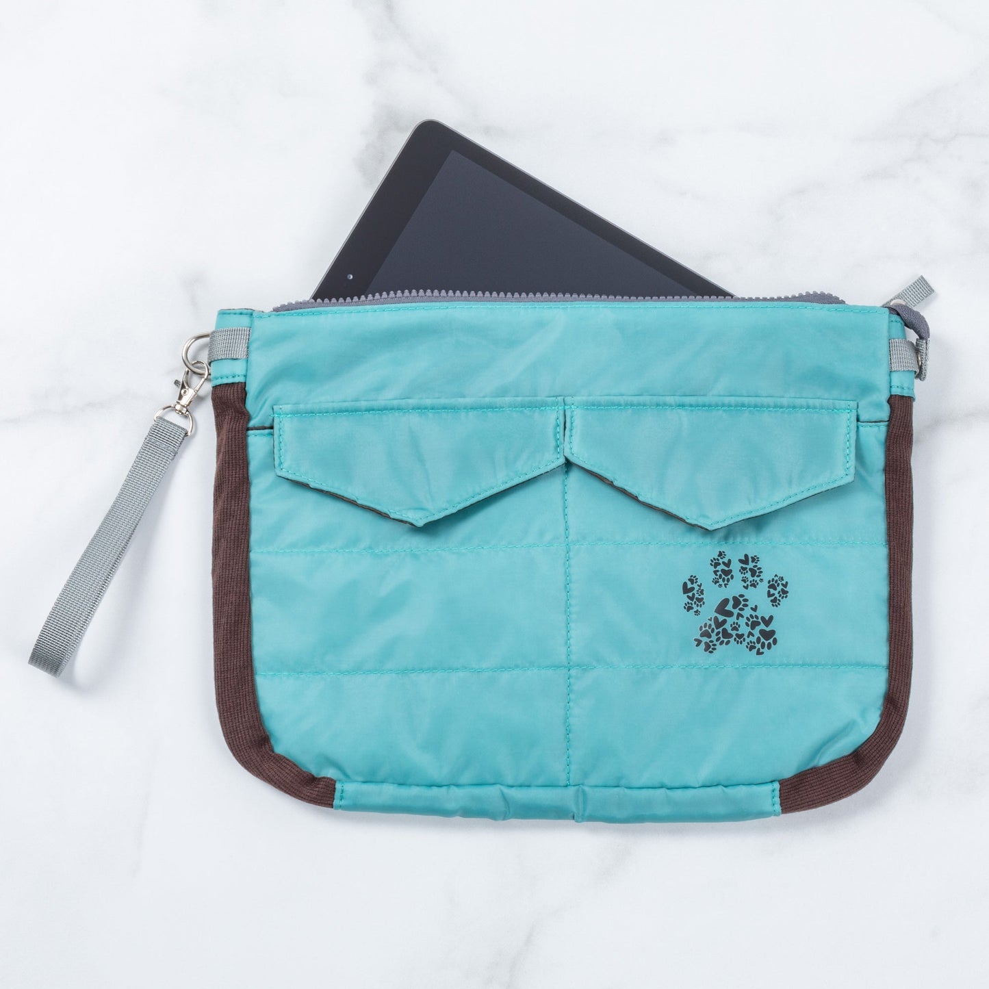 Paw Print Puffer Tablet Carrying Case