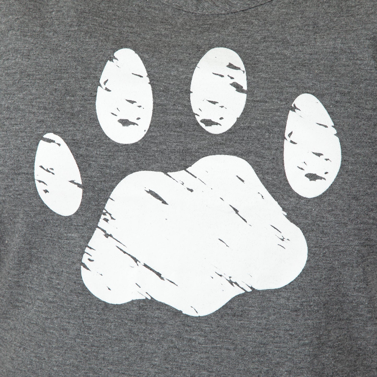 Distressed Paw Print Tank Top