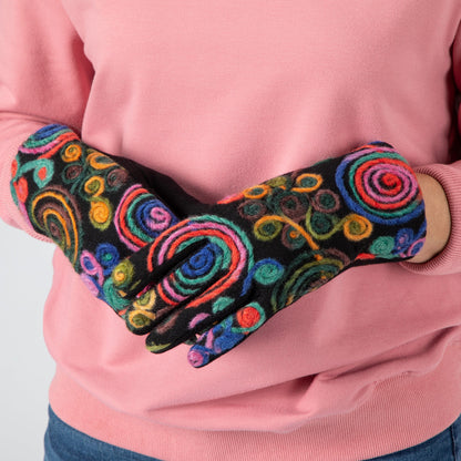 Threaded Swirls Touch Screen Gloves