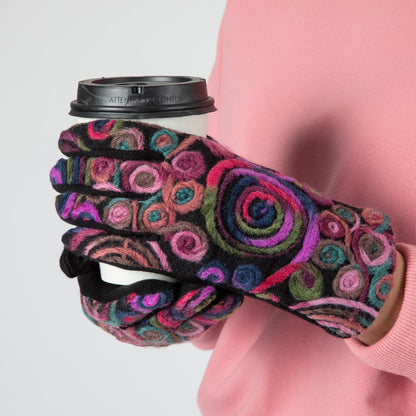 Threaded Swirls Touch Screen Gloves