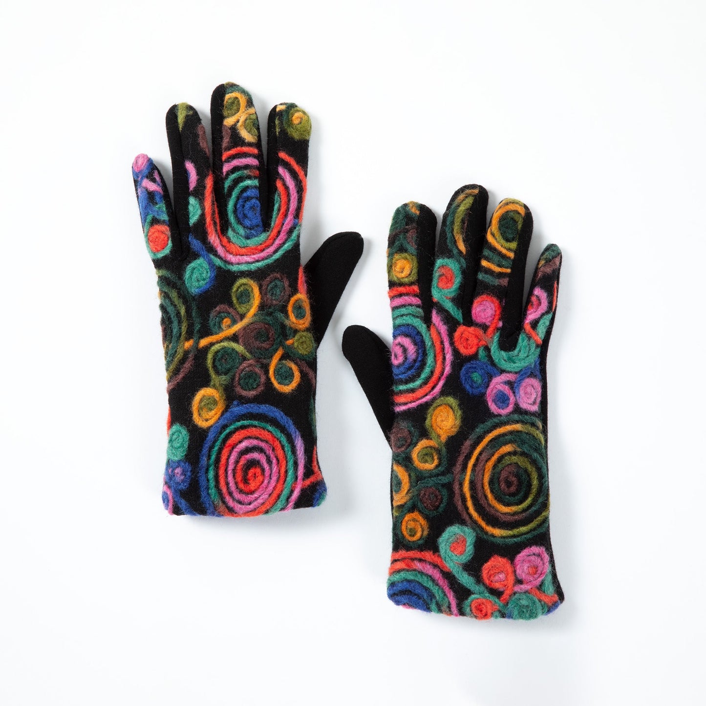 Threaded Swirls Touch Screen Gloves