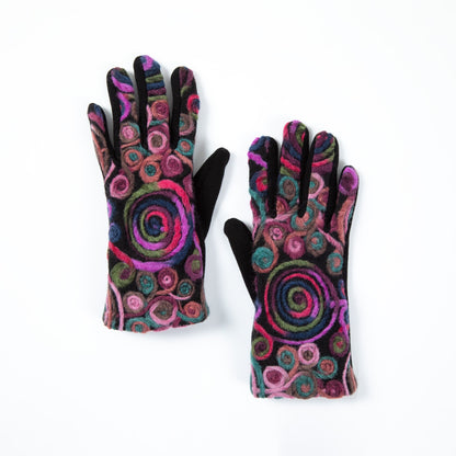 Threaded Swirls Touch Screen Gloves