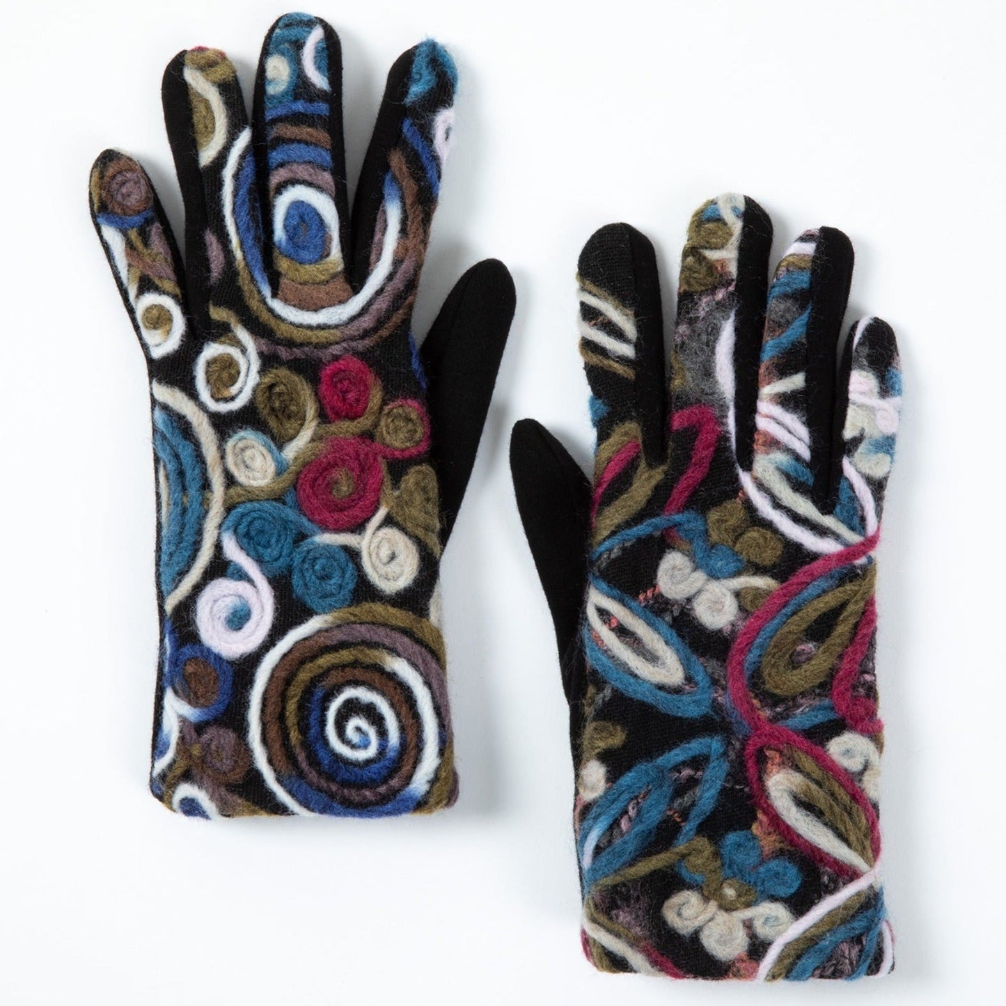 Threaded Swirls Touch Screen Gloves