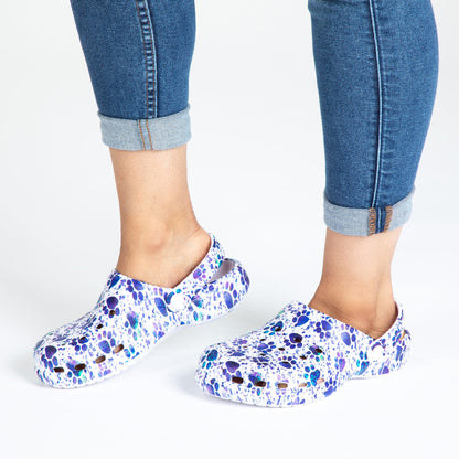 Super Comfy Paw Print Clogs