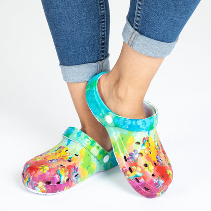 Super Comfy Paw Print Clogs