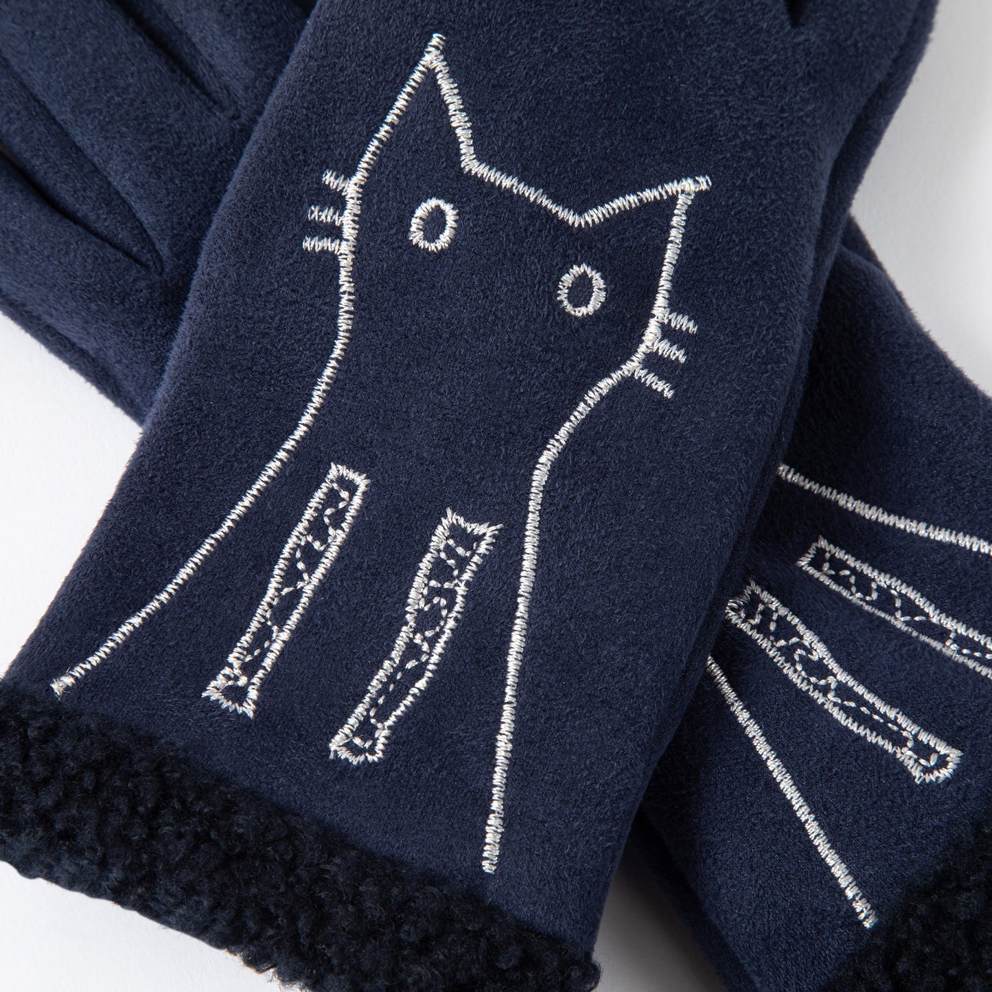 Embroidered Cat & Dog Touch Screen Gloves