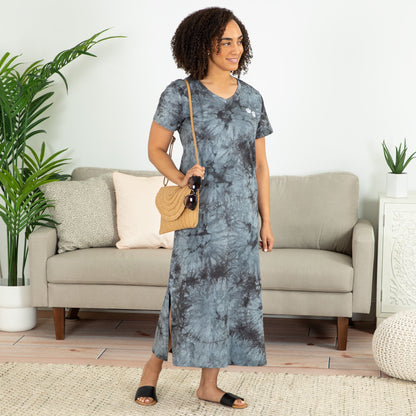 Tie-Dye Paw Print Maxi Dress