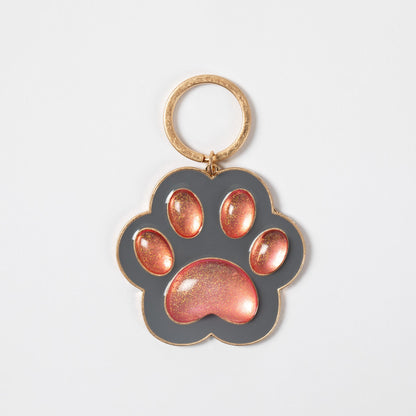 Stay Pawsitive Paw Print Keychain