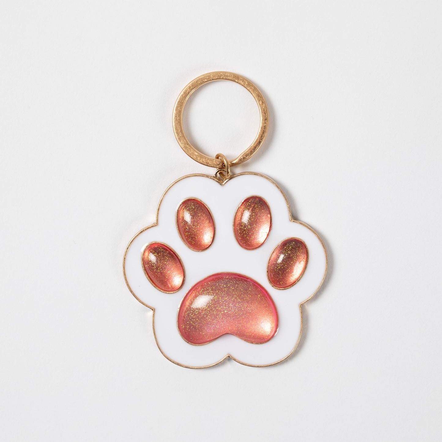 Stay Pawsitive Paw Print Keychain